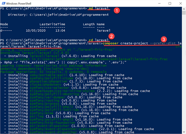 Composer Install Laravel - begin